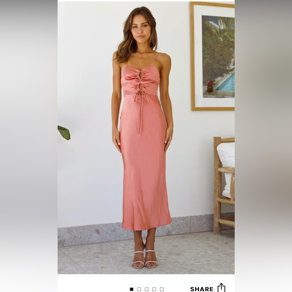Hello Molly Cascading Lines Midi Dress